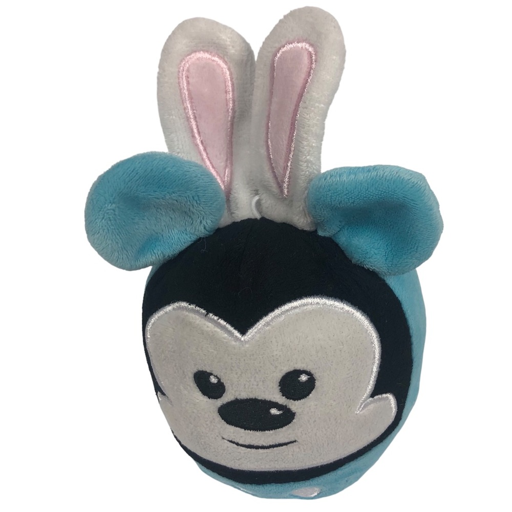 Disney Mickey Mouse Plush Hallmark Fluffballs Bunny Ears Blue Easter Egg - Picture 4 of 8